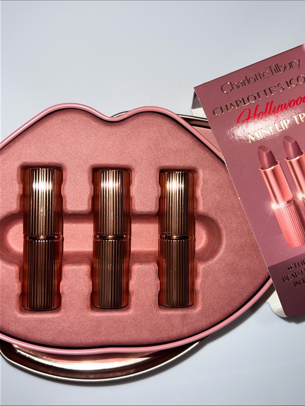 Charlotte Tilbury Charlottes Iconic Hollywood Mini Lip Trio in Rose Shades - Picture 5 of 5